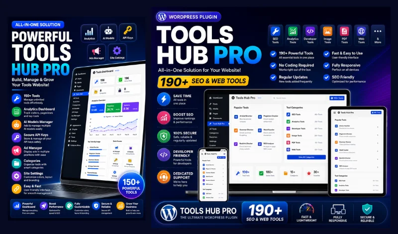 Tools Hub Pro WordPress Plugin
